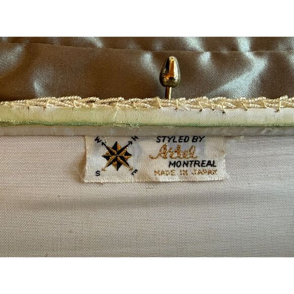 Vintage 1950s Beaded Clutch Purse Japan by Metal Montréal Evening Bag - Picture 8 of 8
